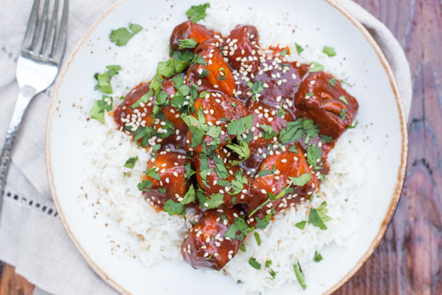 Multicooker One Pot Sesame Chicken and Rice