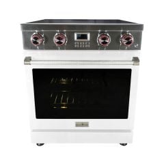 30 Inch Freestanding Electric Range with White Door