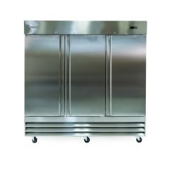 3 Solid Door Stainless Steel Reach-In Freezer