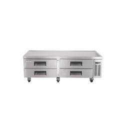 72" Stainless Steel Chef Base Refrigerator