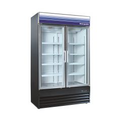 45 cu ft 2 Door Merchandiser Freezer (Black)