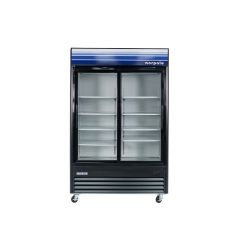 45 cu ft 2 Slide Door Merchandiser Refrigerator (Black)