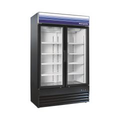 45 cu ft 2 Door Merchandiser Refrigerator (Black)